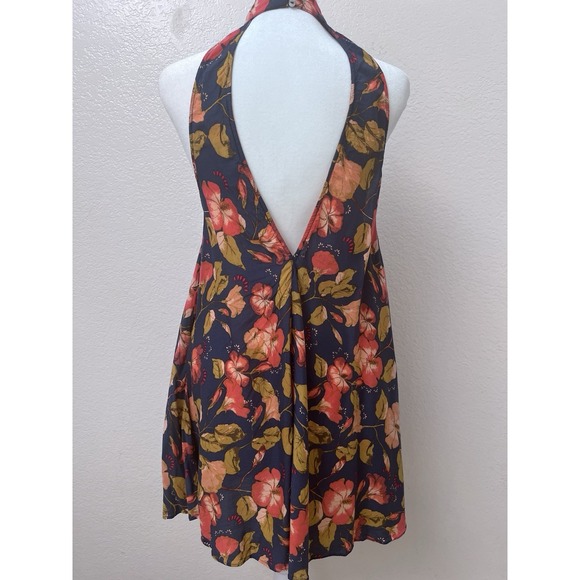 Intimately Free People Beaux Mock Neck Slip Dress Womens Boho Floral Mini - Picture 6 of 11
